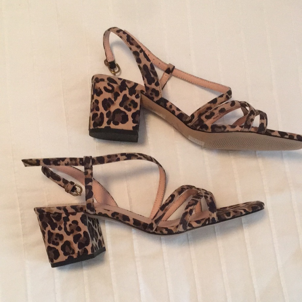 J Crew leopard print suede Odette sandal - Picture 3 of 5
